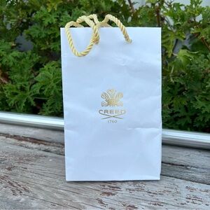 Creed White and Gold Paper Gift Bag